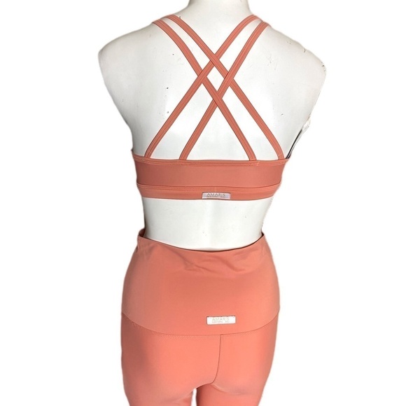 Amaris Recycled Yoga Legging & Matching Sports Bra- GUAVA Size Medium - Picture 6 of 11